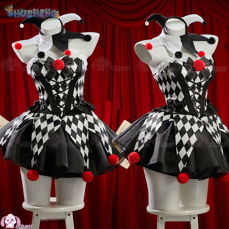 Anime Cosplay Mask - Joker Circus Color Block Cosplay Costume