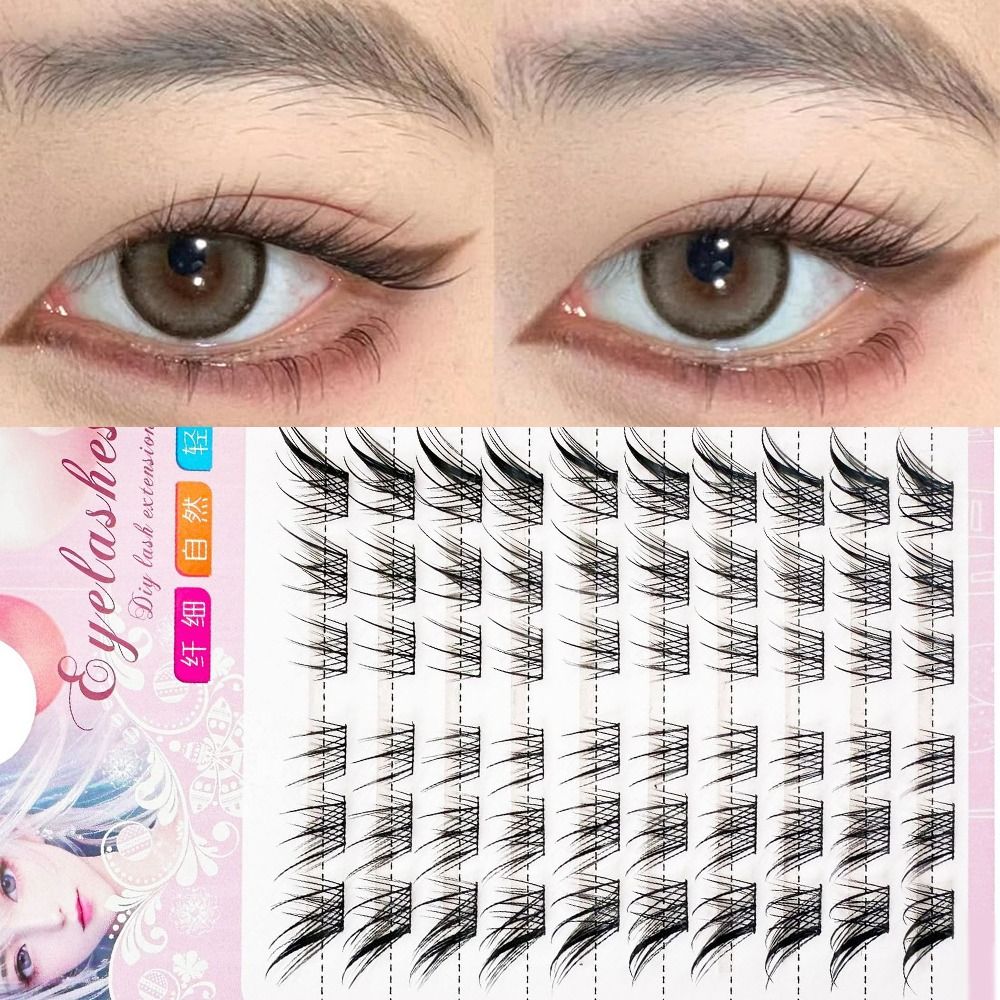 Anime Cosplay Lashes - 3D Cat Eye Clusters Lashes Natural