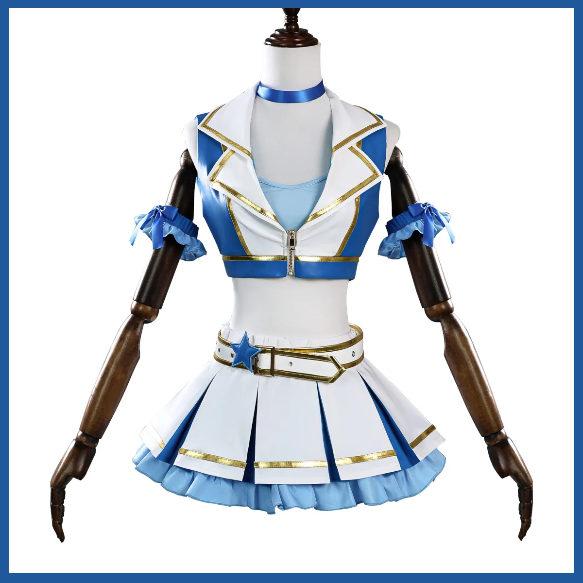Blue White PU Coat Skirt Wig W - Re Zero Rem Wig review and price