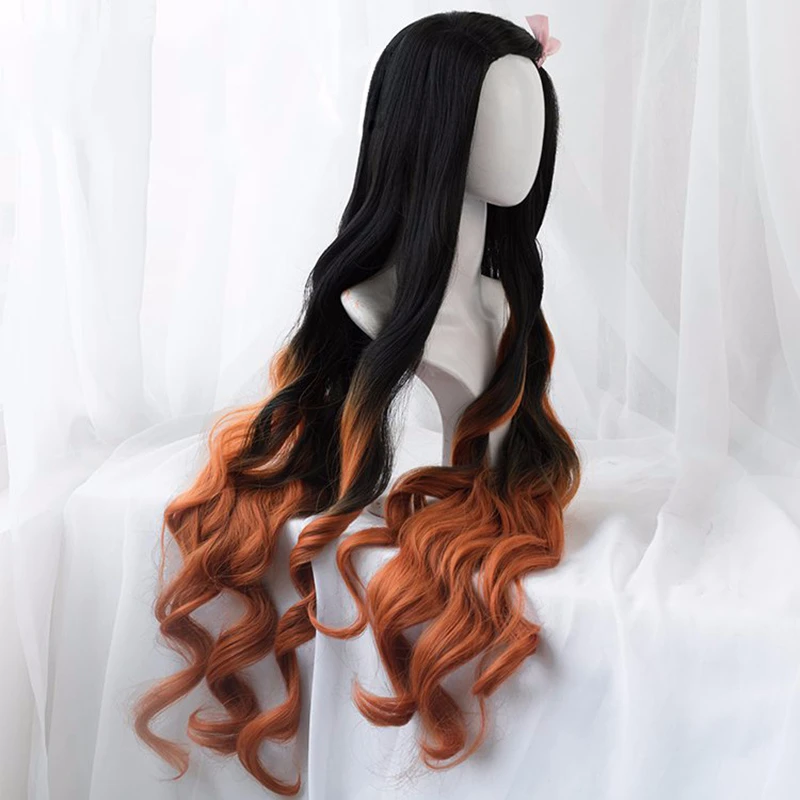 Kamado Nezuko Wig Nezuko Cospl - Anime Cosplay Realistic review and price