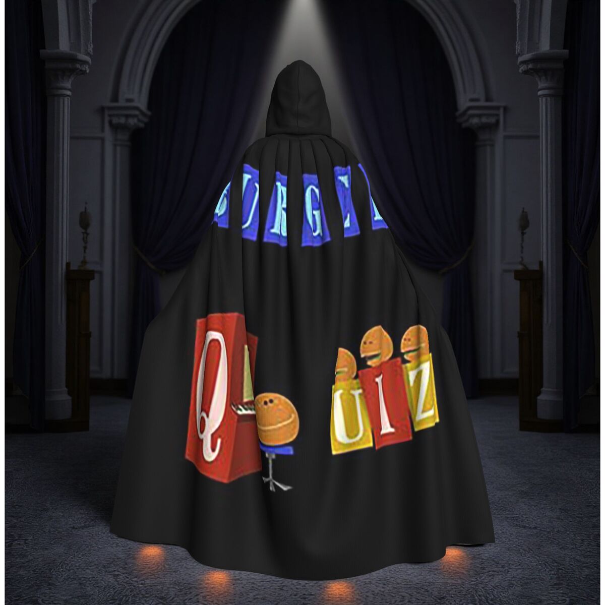 Burger Quiz New Logo Long Hood - Anime Cosplay Quiz review and price