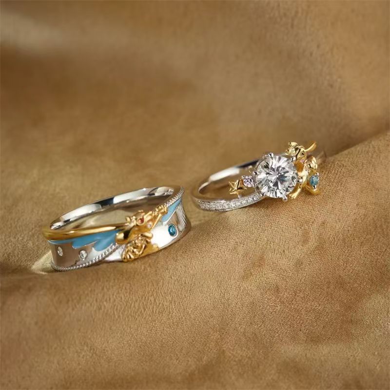 Pokémon Riolu Couple Rings - C - Anime Cosplay Couple review and price