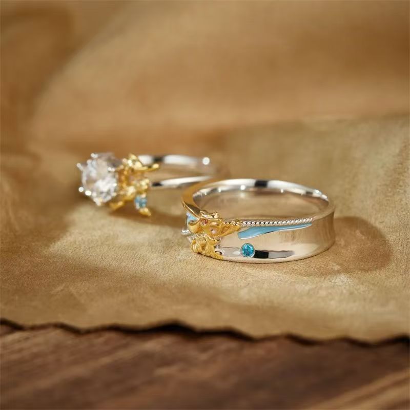 Pokémon Riolu Couple Rings - C - Anime Cosplay Couple review and price