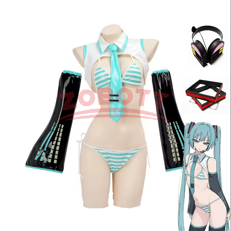 Anime Game Miku Cosplay Miku F - Anime Cosplay Bikini review and price