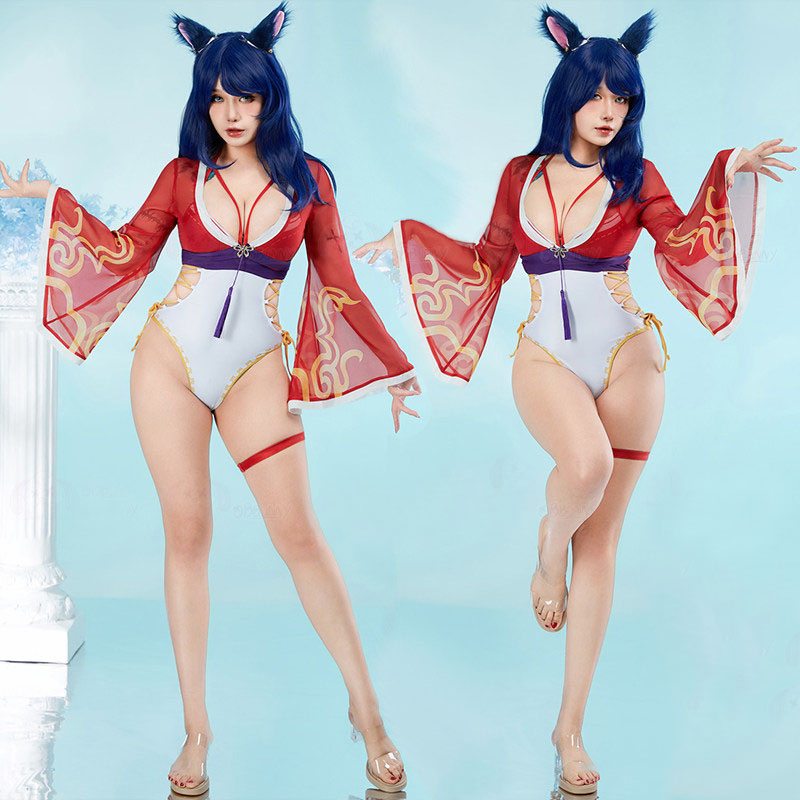 League of Legends Ahri Swimsui - Anime Cosplay Bikini review and price