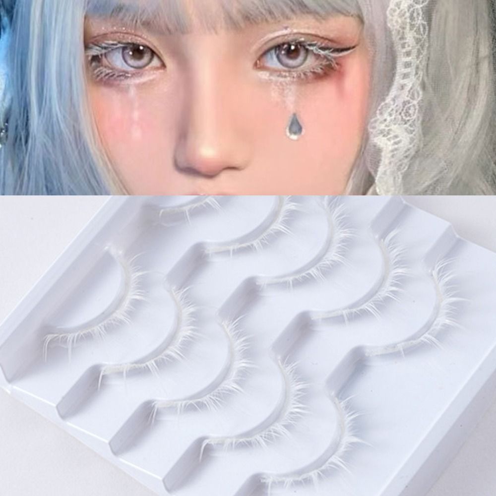 White White Anime Eyelashes Sp - Anime Cosplay Lashes review and price